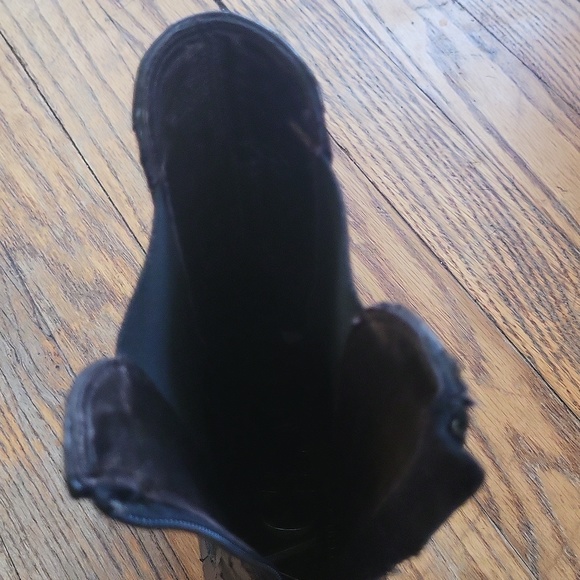 Attilio Giusti Leombruni -Black Patent Leather Reptile Embossed Heel Boot 37 6.5 - Picture 5 of 6